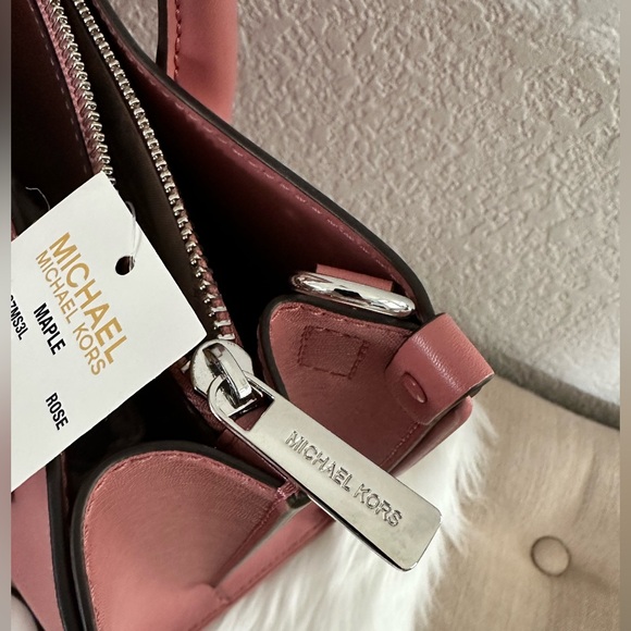 Michael Kors Rose Satchel with MK Charm - Picture 3 of 11